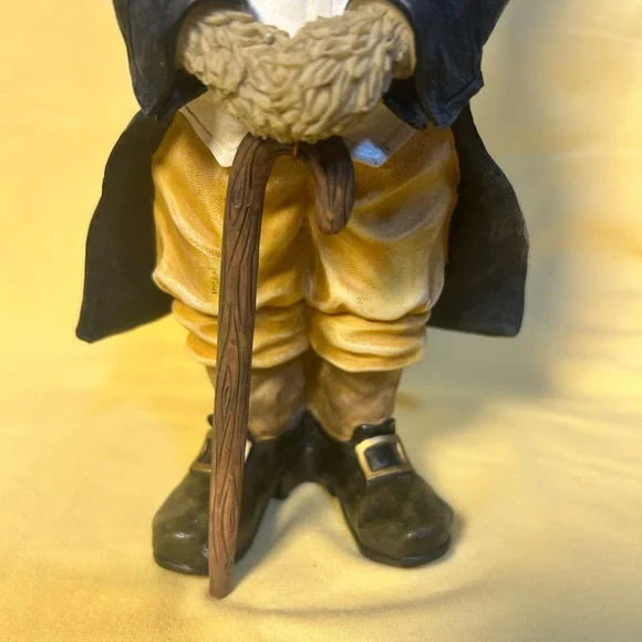 Vintage Gentleman Rabbit Figurine 12” Tall Victorian Style Cane Hat - Picture 11 of 13